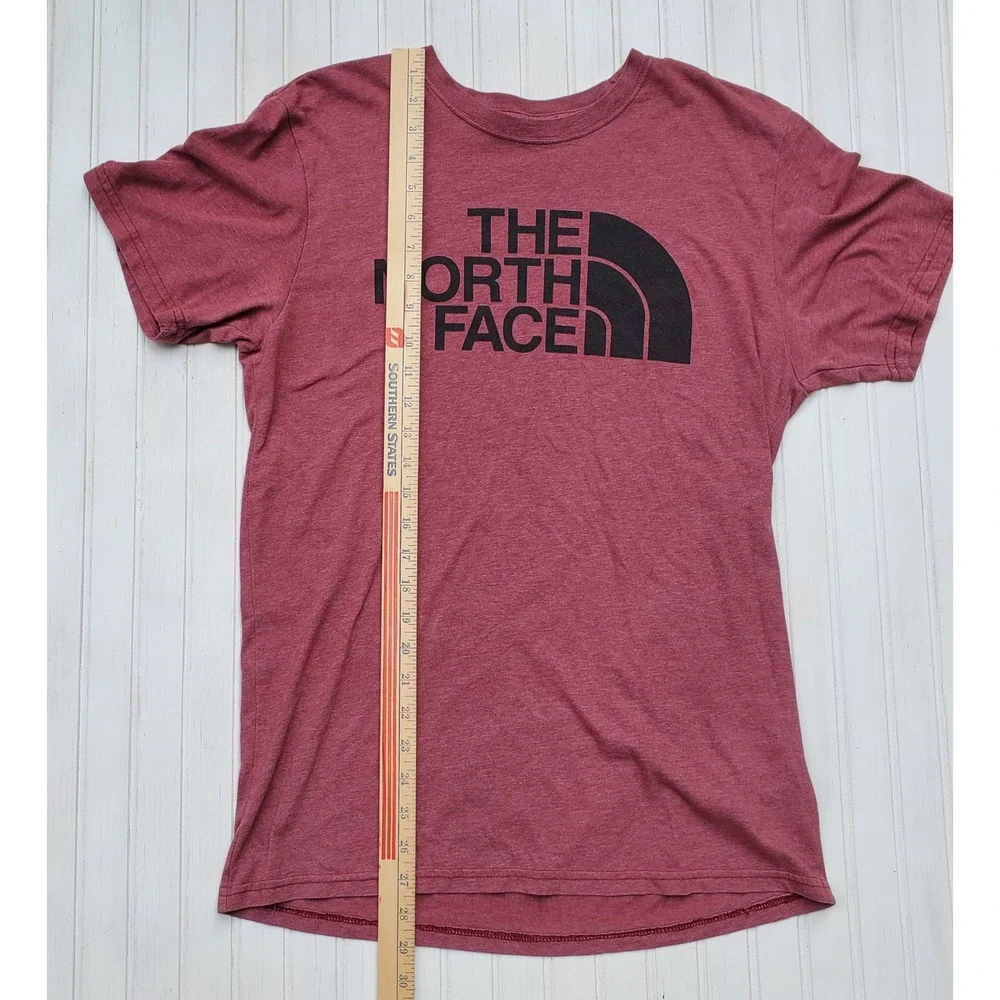 The North Face Mens Heather Red Graphic Logo T-Shirt Size Medium Short Sleeve